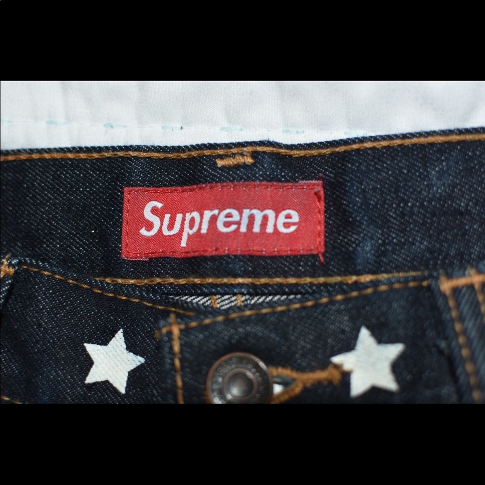 Supreme star Levis 505 slim 34 x 32 jeans fw11